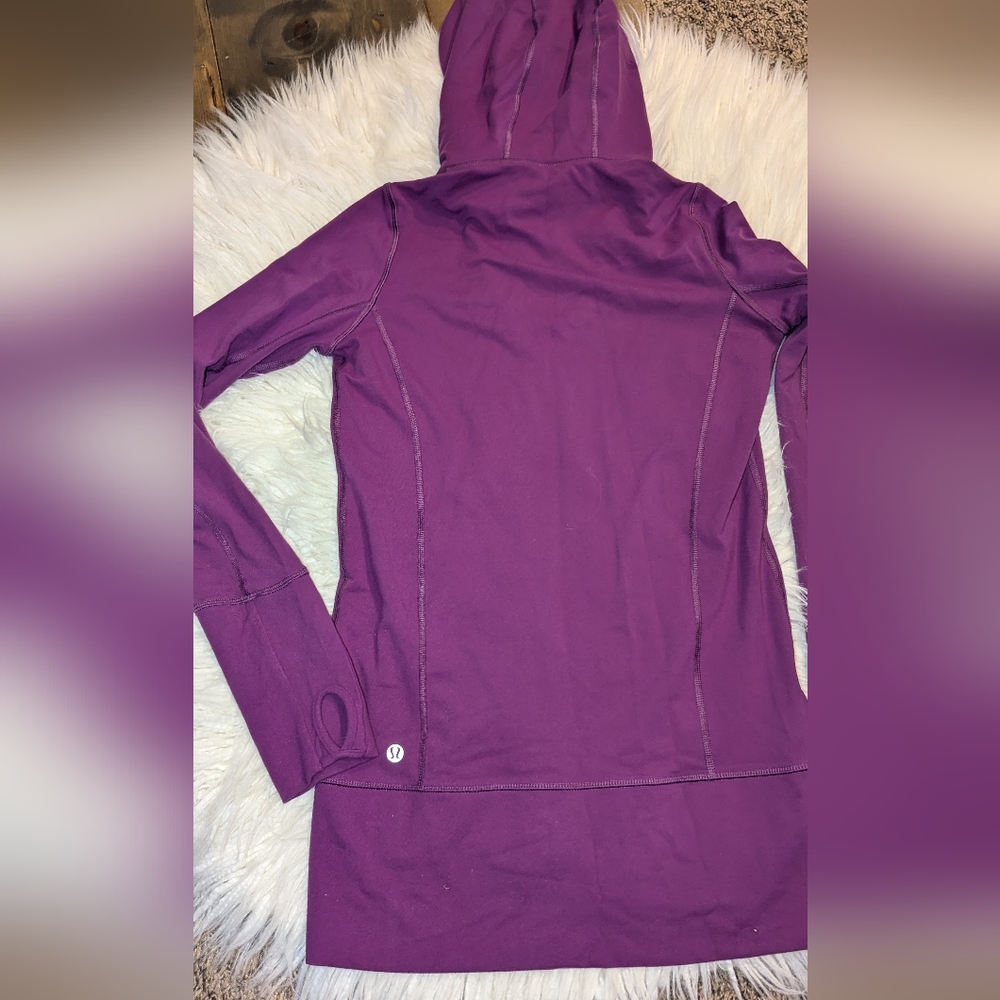 Lululemon Stride Hooded Jacket Berry Size 4 Womens - Picture 8 of 9
